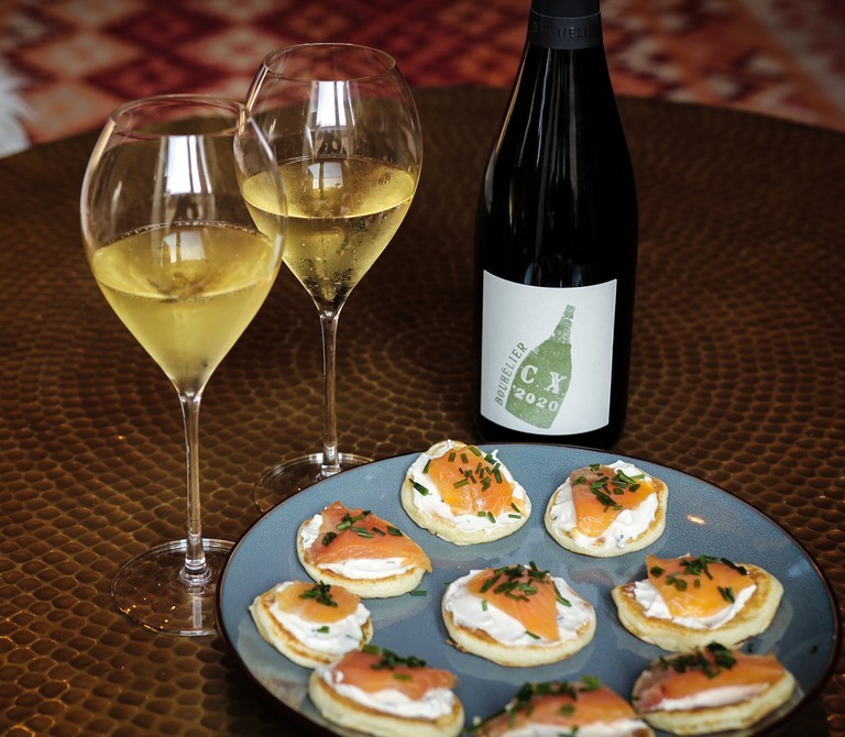 Blinis à la truite fumée